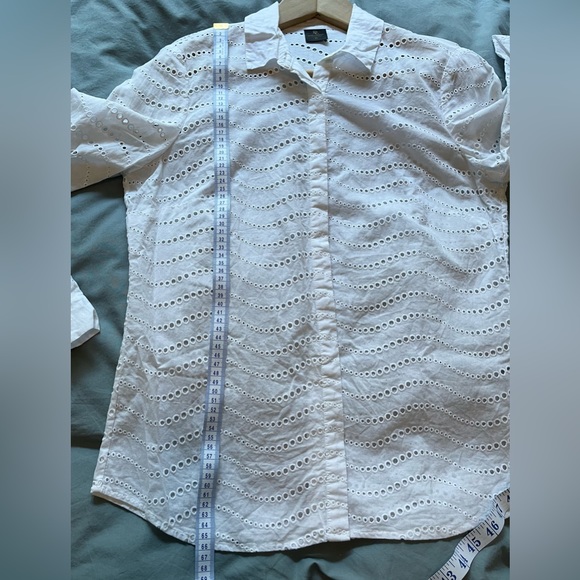 David Lawrence Broderie L/S Cotton Shirt - Picture 9 of 10